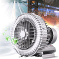 Regenerative Blower 120W 180W 250W 370W 550W 750W 1100W Single Phase Turbine Blower, 110v/220v High-Pressure Vortex Ring Blower, 50Hz Industrial Vacuum Pump,750W/1.01HP