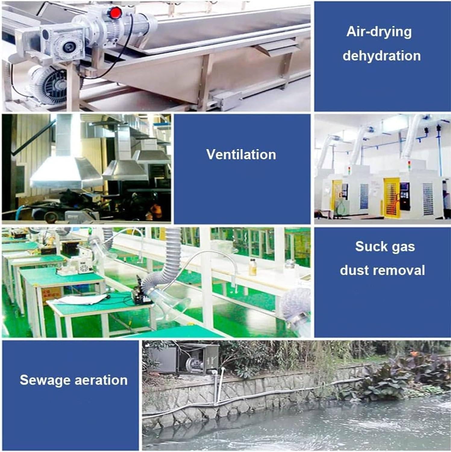 120W-1100W Regenerative Blower, 110V/220V 50Hz Single Phase, High-Pressure Vortex Ring Blower, Industrial Vacuum Pump for Air Blowing Or Suction for Sewage Aeration Aquarium Fish Pond,550W/0.74HP