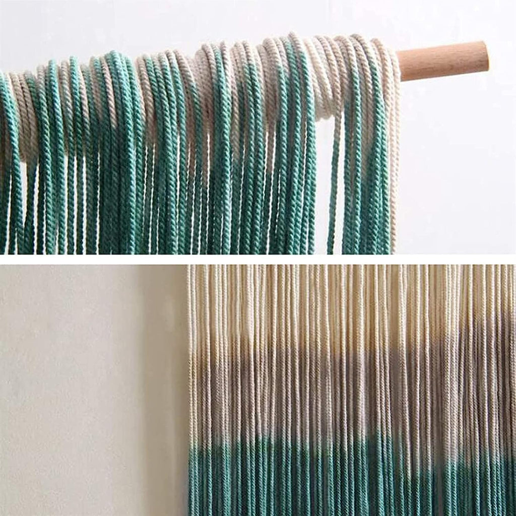 Modern Wall Decor Woven,Wall Hanging Art Tapestry, Macrame Wall Hanging Boho Chic Woven Tapestry Bohemian Tassel Art Cotton Rope Woven Large Wall Decor Curtain, 100x80cm, Green