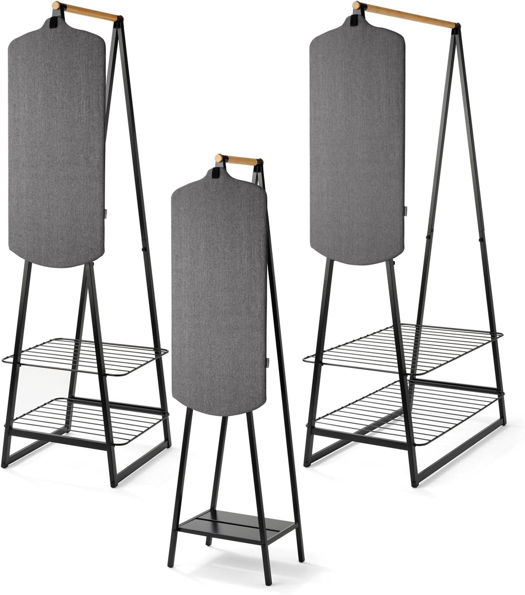 Brabantia - Linn Clothes Rack - Multi-Functional - Space Saver - Adjustable Shelves - Wardrobe Hanging - Drying Rack - Freestanding - Stable - White - Large