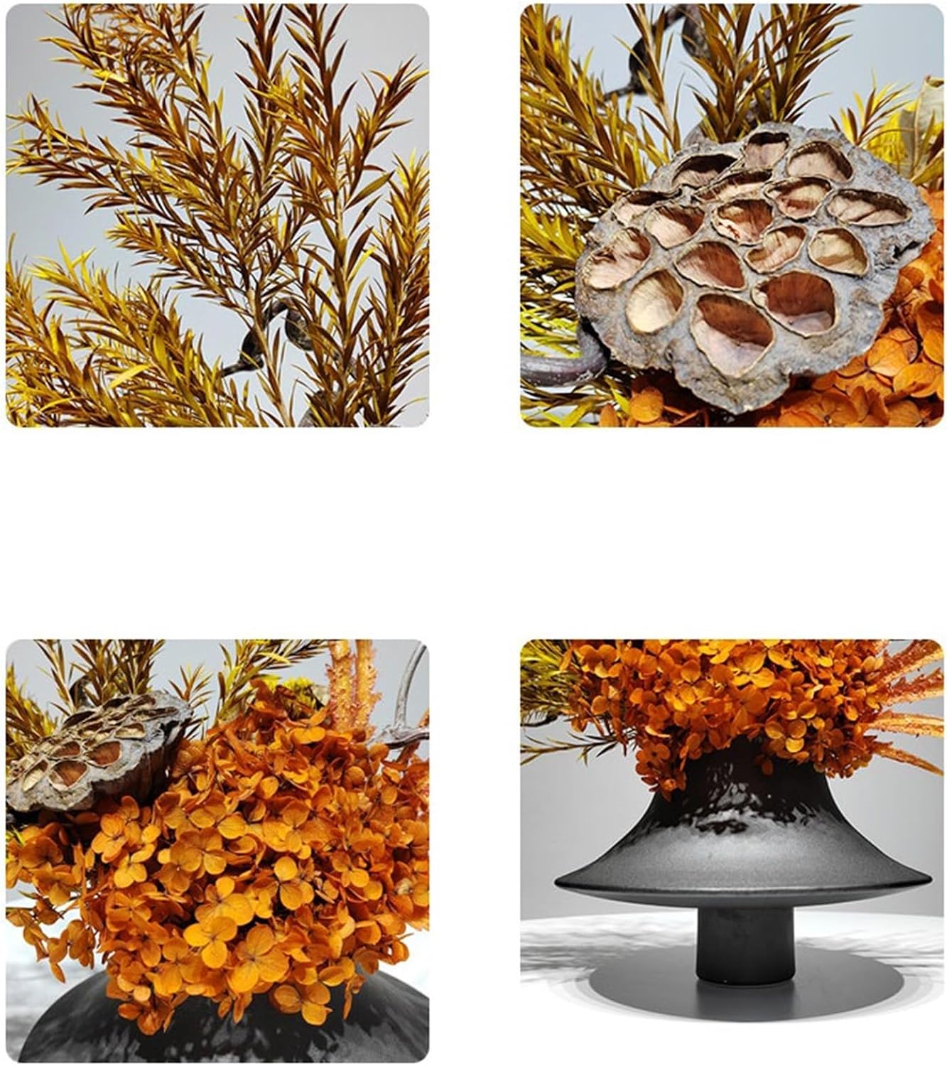 Faux Plants Zen Soft Decoration Simulation Flower Art Dried Flower Set Restaurant Tea Room Coffee Table Decorative Arrangement Spring Summer Decoration