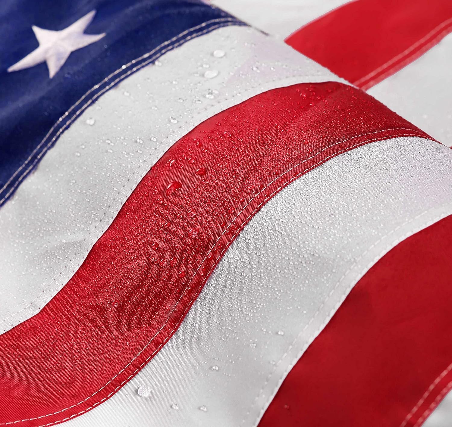 American Flag 8x12 ft: Long Lasting and Heavy Duty Nylon US Flags | Embroidered Stars, Sewn Stripes, Brass Grommets, UV Protection Perfect for Outdoors! USA Flag