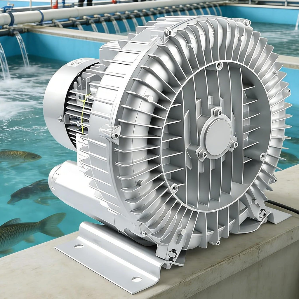 Industrial Vortex Air Blower Pump 1500W-7500W,380V Three Phase,High-Pressure Regenerative Blower,for Heavy Duty Aquarium Aerator 5500W