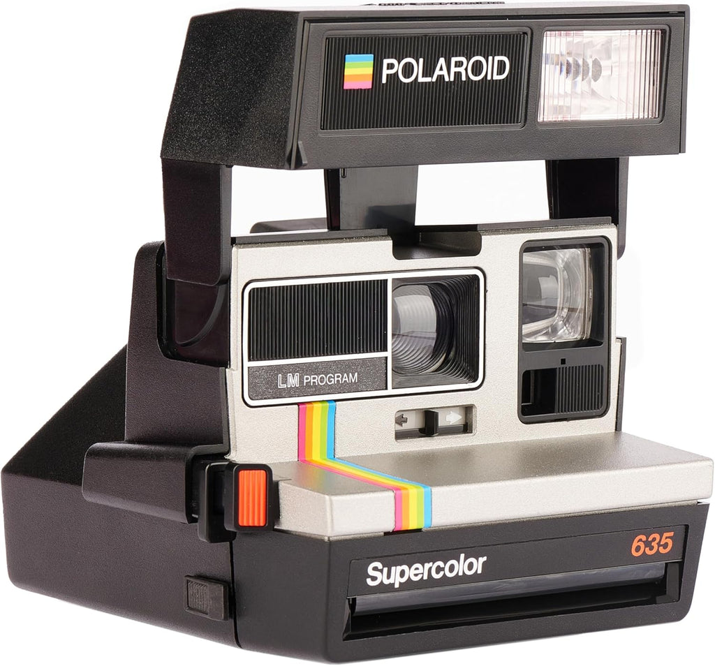 Polaroid 635 Supercolor Instant Print Camera – Silver Grey Rainbow Vintage | Built-In Flash | Uses Polaroid 600 Film (Renewed)
