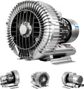 Regenerative Blower, 120W/370W/550W/750W/1100W High-Pressure Vortex Ring Blower, Industrial Vacuum Pump, for Air Blowing Or Suction for Sewage Aeration Aquarium Fish Pond,220V-120W
