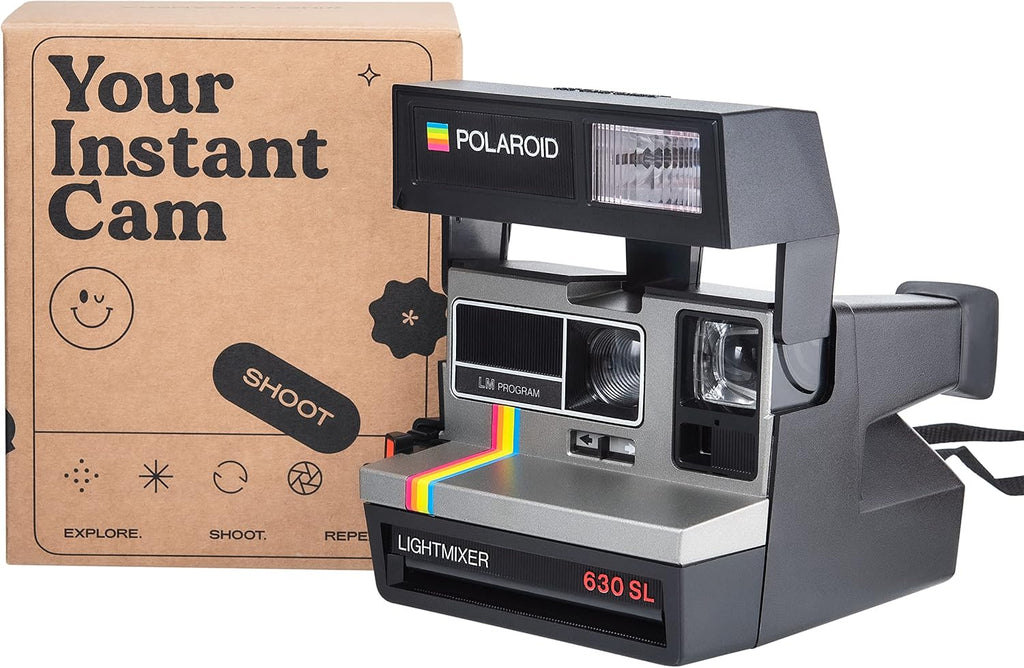 Polaroid 630 SL Lightmixer Silver woth Rainbow Stripe (Renewed)