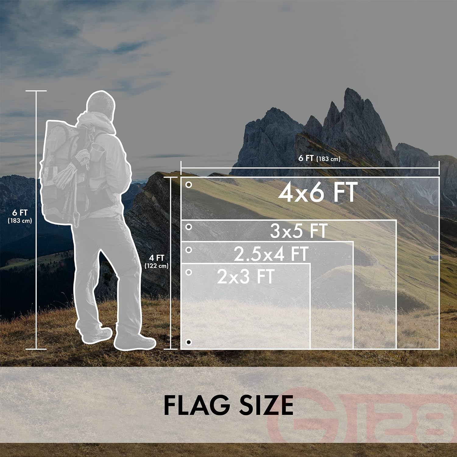 G128 5 Pack: Thin Red Line American Flag | 2x3 Ft | StormFlyer Series Embroidered 220GSM Spun Polyester | Duty and Honor Flag, Embroidered Design, Indoor/Outdoor, Brass Grommets, Heavy Duty