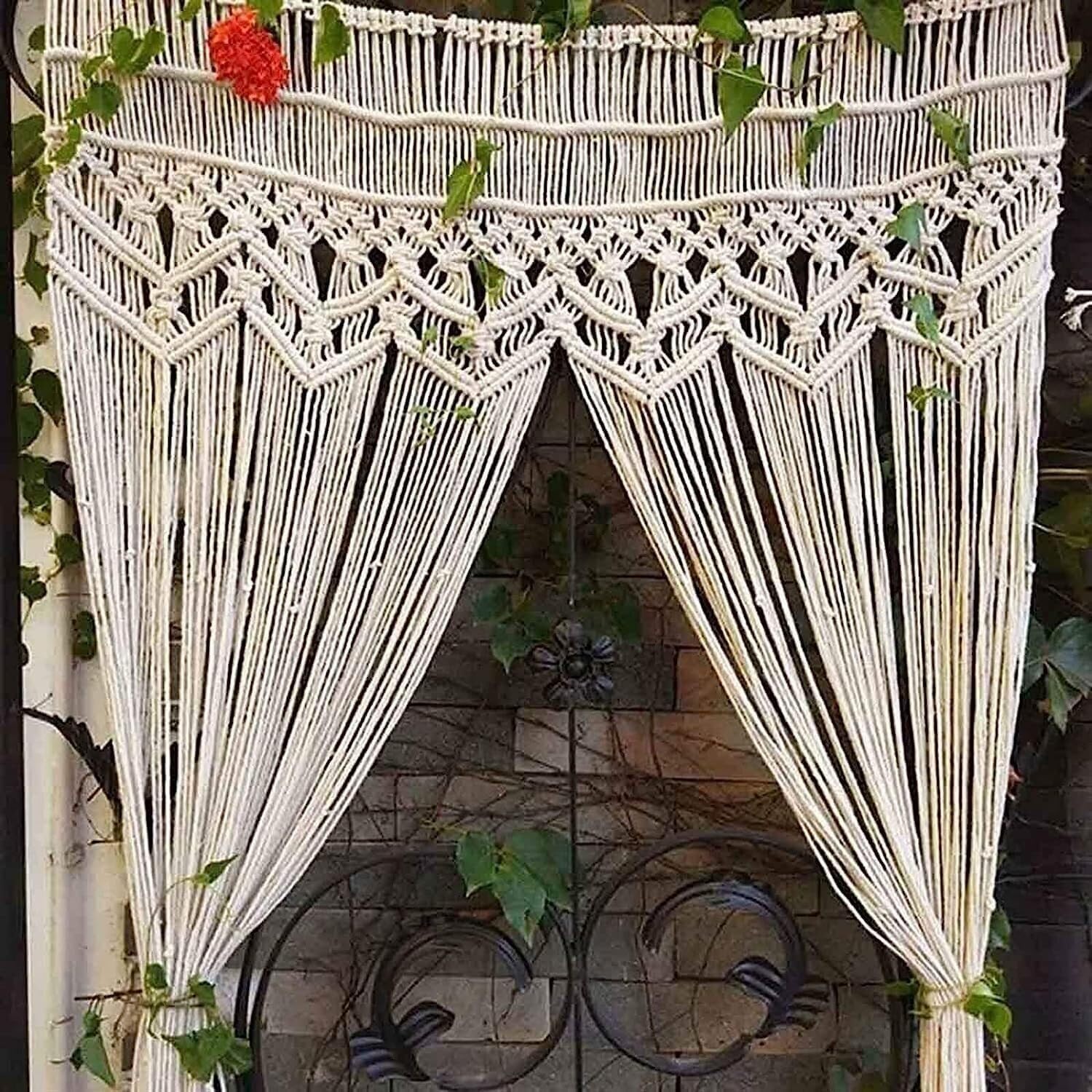 Modern Wall Decor Woven,Wall Hanging Art Tapestry, Macrame Wall Hanging Boho Tapestry Fringe Wall Decor Woven Home Decoration for Apartment Living Room Bedroom Gallery (Beige)