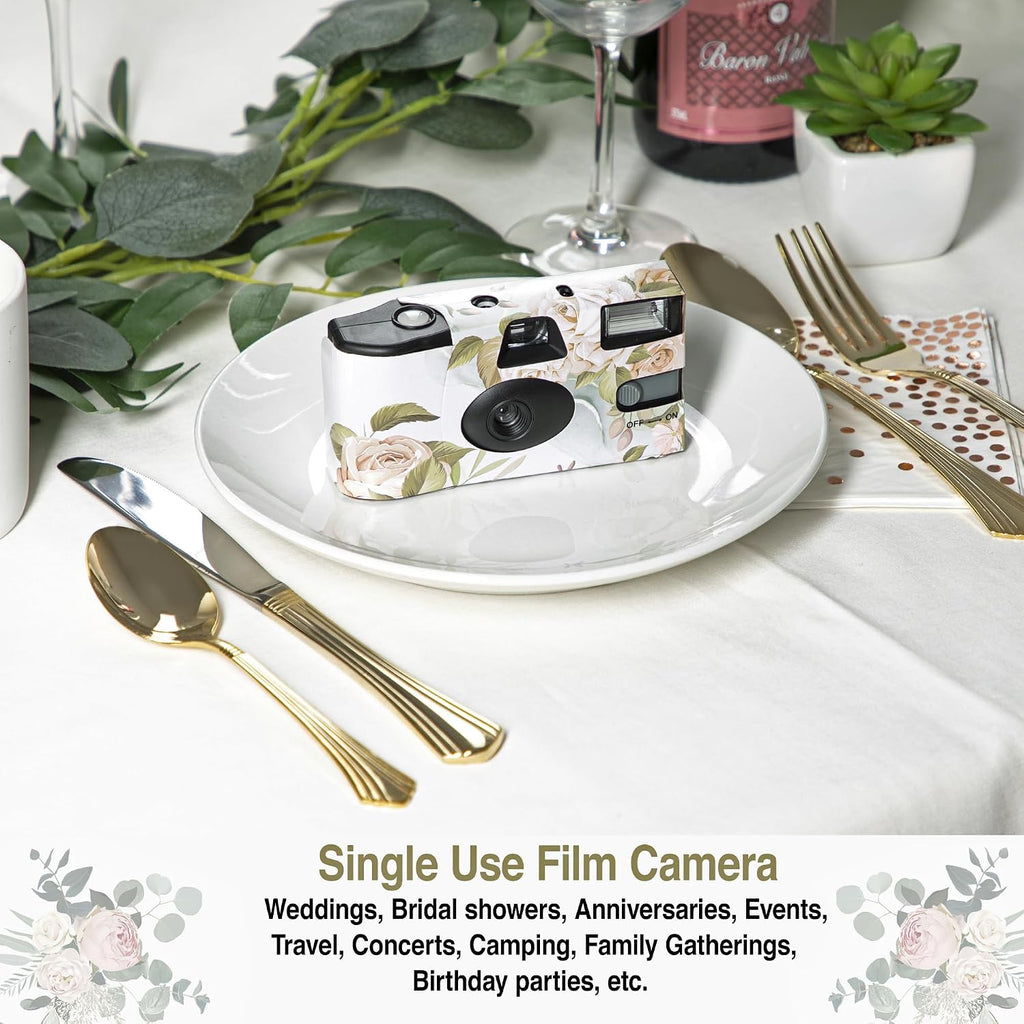 1 Shot Disposable Camera Wedding Bulk – 10-Pcs Wedding Disposable Cameras 27 Exp. – Film Camera Disposable for Wedding, Party, Baby Shower, Travel, Party Favors – Single-Use ISO400 Film Camera 35mm