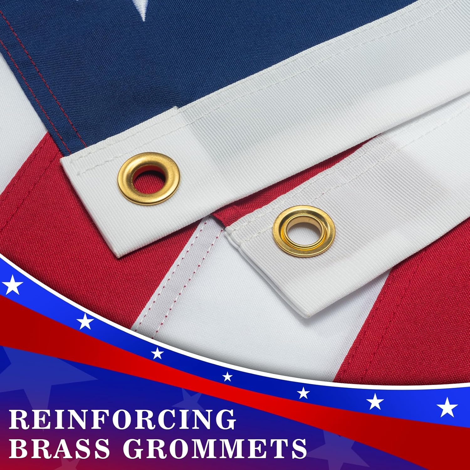 High Wind American Flag for Outdoor 30x50 Ft - Heavy Duty Allegiance US Flag with Embroidered Stars, Sewn Stripes & Brass Grommets All Weather Fade Resistant for Outside Use