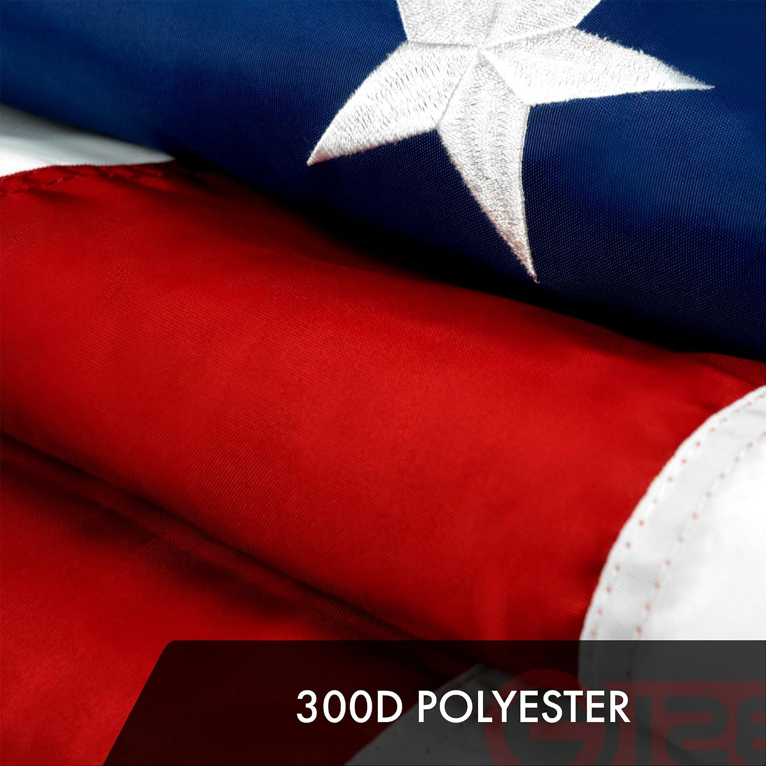 G128 American USA Flag | 10x15 Ft | ToughWeave Series Embroidered 300D Polyester | Country Flag, Embroidered Stars, Sewn Stripes, Indoor/Outdoor, Brass Grommets