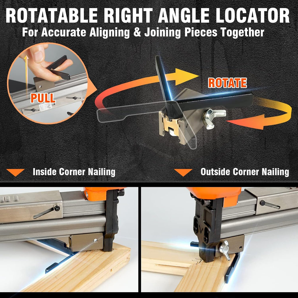 KAMSIN V1015 Pneumatic Picture Frame V Nailer with 4,000PCS of 7 MM V-Nails, 30 Gauge Picture Frame Stapler Air Power Wood Joiner