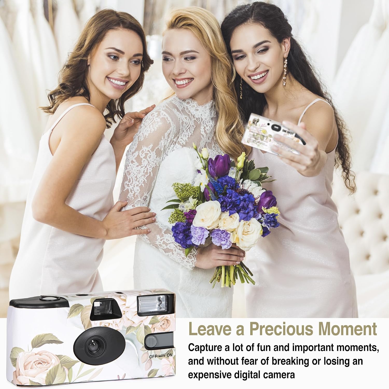 1 Shot Disposable Camera Wedding Bulk – 10-Pcs Wedding Disposable Cameras 27 Exp. – Film Camera Disposable for Wedding, Party, Baby Shower, Travel, Party Favors – Single-Use ISO400 Film Camera 35mm