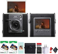 Fujifilm Instax Wide Evo Hybrid Instant Film Camera (16840957) Bundle with Fuji Instax-Wide Instant Film (40 Exposures) + Vintage Style Compatible Carrying Case + 32GB Memory Card + More
