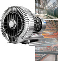 120W-1100W Industrial Regenerative Blower, 110V/220V Ring Vortex Blower, High-Pressure Vortex Ring Blower, for Sewage Aeration Aquarium Fish Pond,110V-370W