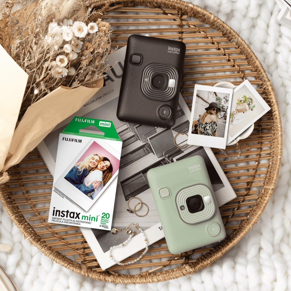 Fujifilm Instax Mini Film ISO 800, Six Twin Packs 120 EXP Total Compatible with Instax Mini Evo, 12, 11, 9 Models, Includes Balveli Premium Microfiber Cleaning Cloth