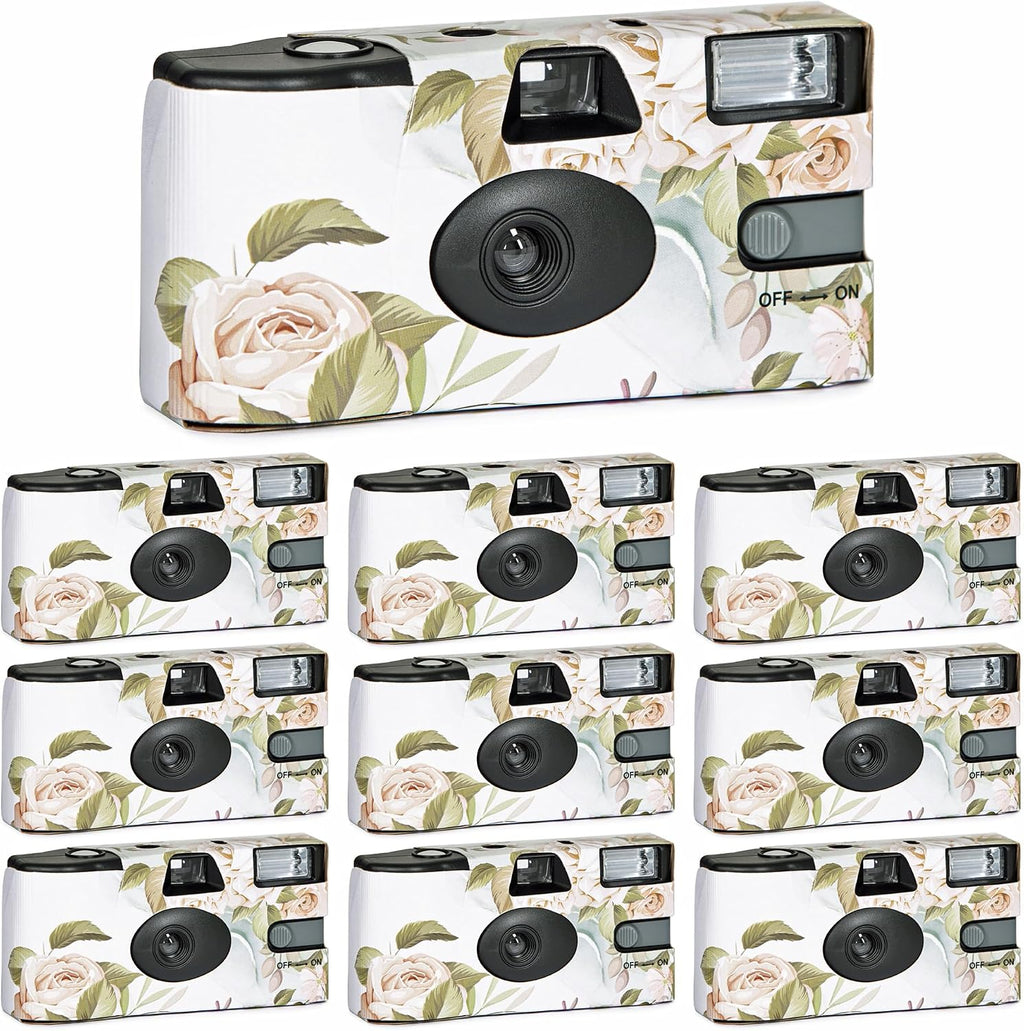 1 Shot Disposable Camera Wedding Bulk – 10-Pcs Wedding Disposable Cameras 27 Exp. – Film Camera Disposable for Wedding, Party, Baby Shower, Travel, Party Favors – Single-Use ISO400 Film Camera 35mm