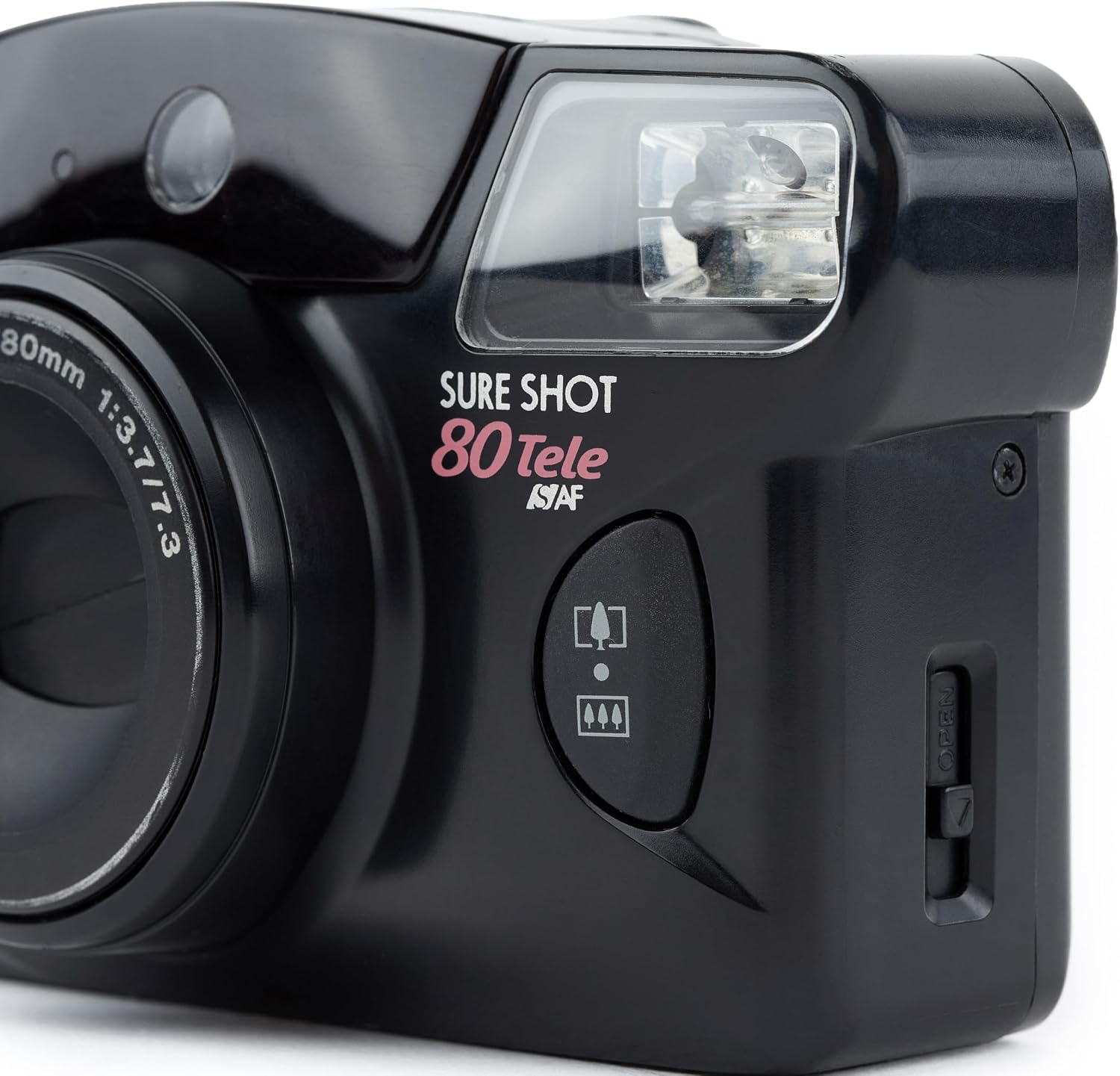 Canon Sure Shot 80 Tele SAF 35mm Film Camera w/Canon 38-80mm Lens (Black)