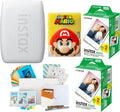 Fujifilm Instax Mini Link 3 Smartphone Printer with Super Mario Case (Clay White) Bundle with 20 Exposure Film (2 Pack) and Accessories Kit (4-Items)