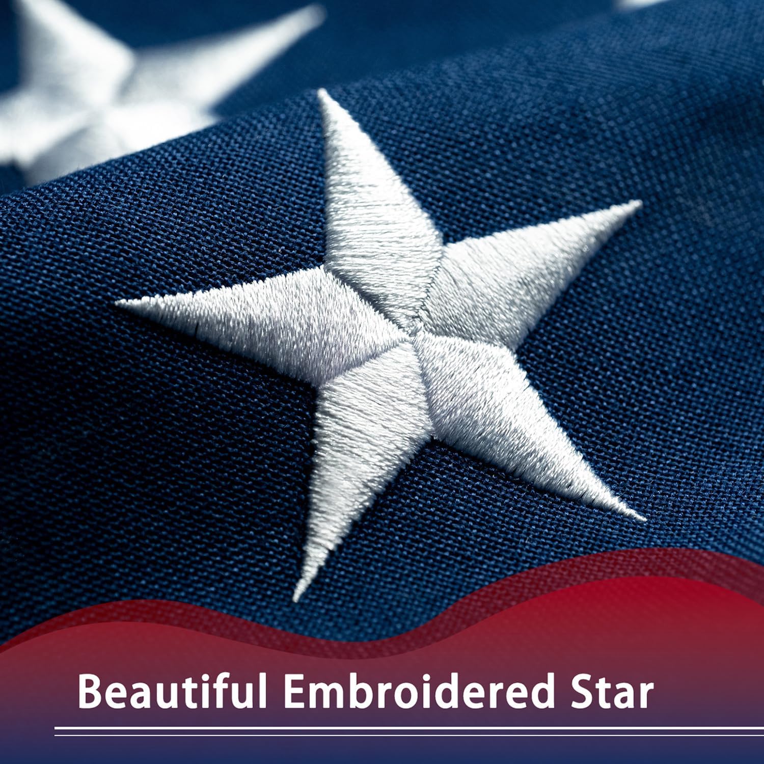 American Flag 8x12 ft Deluxe Super Tough Series, Heavy Duty Spun Polyester, 4 Brass Grommets, All Weather Extra Large US Flag USA High Wind with Embroidered Stars, Giant Big Flags Outdoor Outside