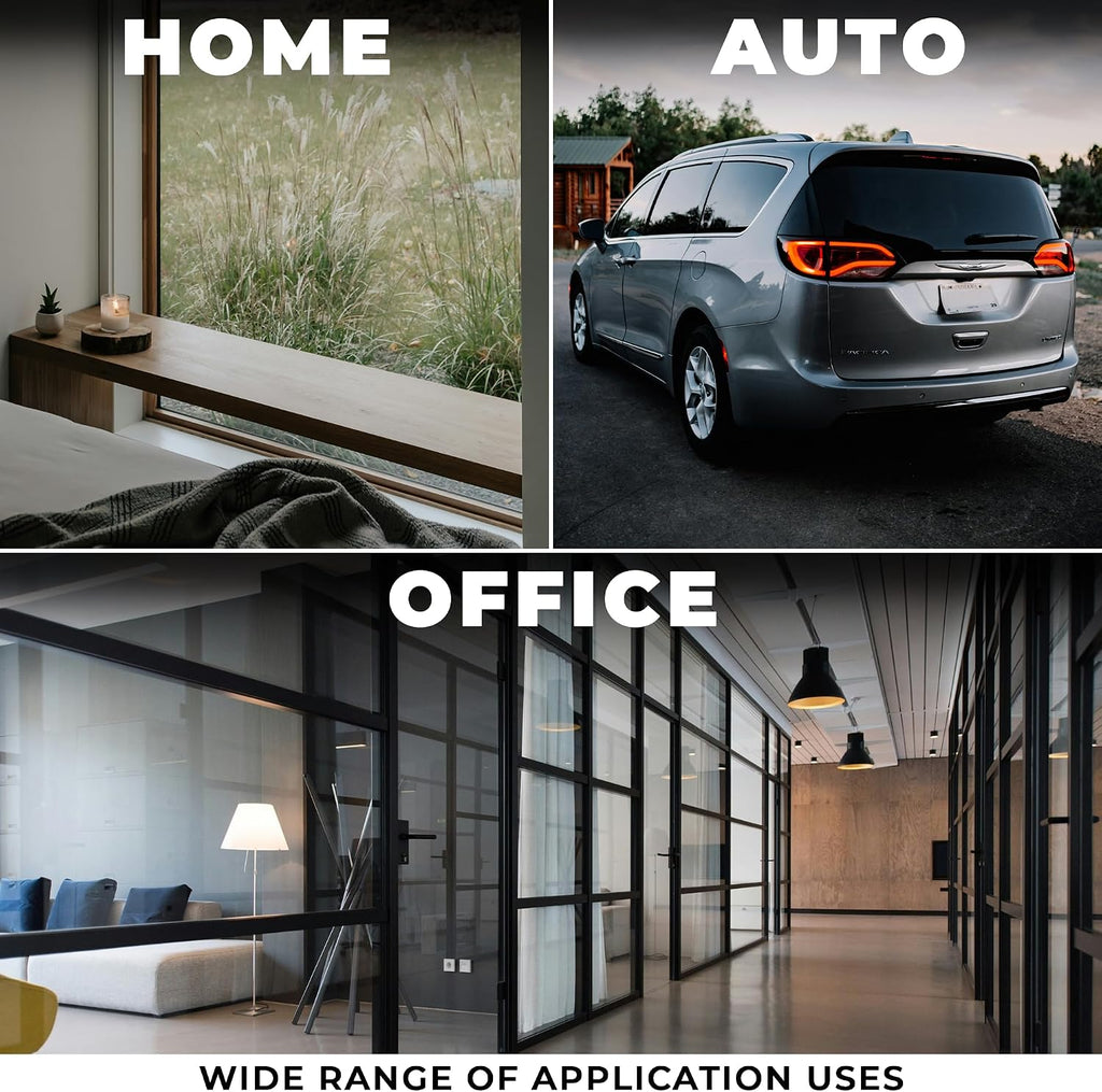 VViViD One-Way Perforated Black Vinyl Privacy Window Film Adhesive Glass Wrap Roll (75ft x 54 inches)
