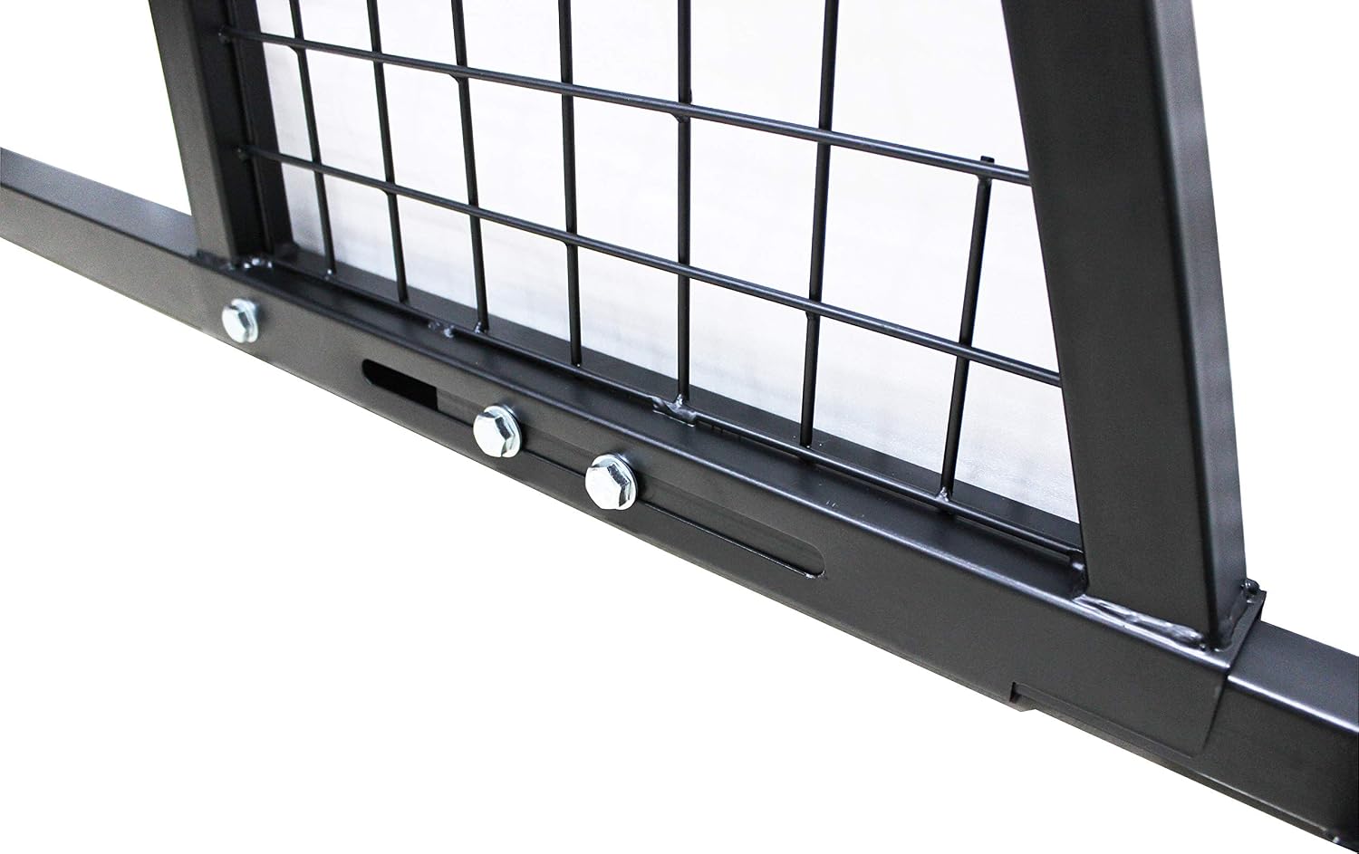 MaxxHaul Adjustable Truck Headache Rack - Fits 62' to 76.5' Beds - No-Drill Bolt-On Stake Pocket Mount - Steel Grid Screen (50257)