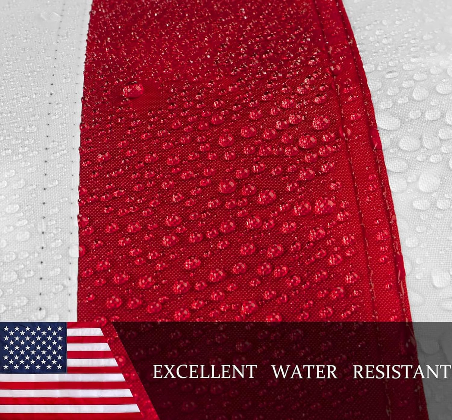 American Flag 10x15 ft for Outside, Long Lasting US USA Flags for Outdoor | All Weather United States Flag 10 x 15 Feet Premium Heavy Duty Nylon, Embroidered Stars, Brass Grommets, 4-Row Stitching End