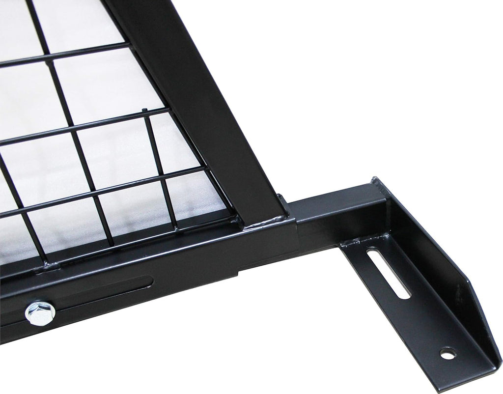 MaxxHaul Adjustable Truck Headache Rack - Fits 62' to 76.5' Beds - No-Drill Bolt-On Stake Pocket Mount - Steel Grid Screen (50257)