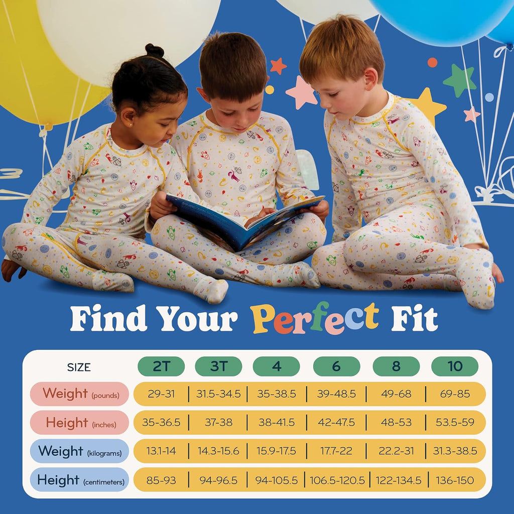 Soothems Eczema Footie Pajamas for Kids - PJs Shirt + Bottom - Moderate to Severe Eczema Treatment for Kids - Eczema Clothes & Sleepwear for Wet Wraps - Toddler Pajamas for Girls & Boys (2T)