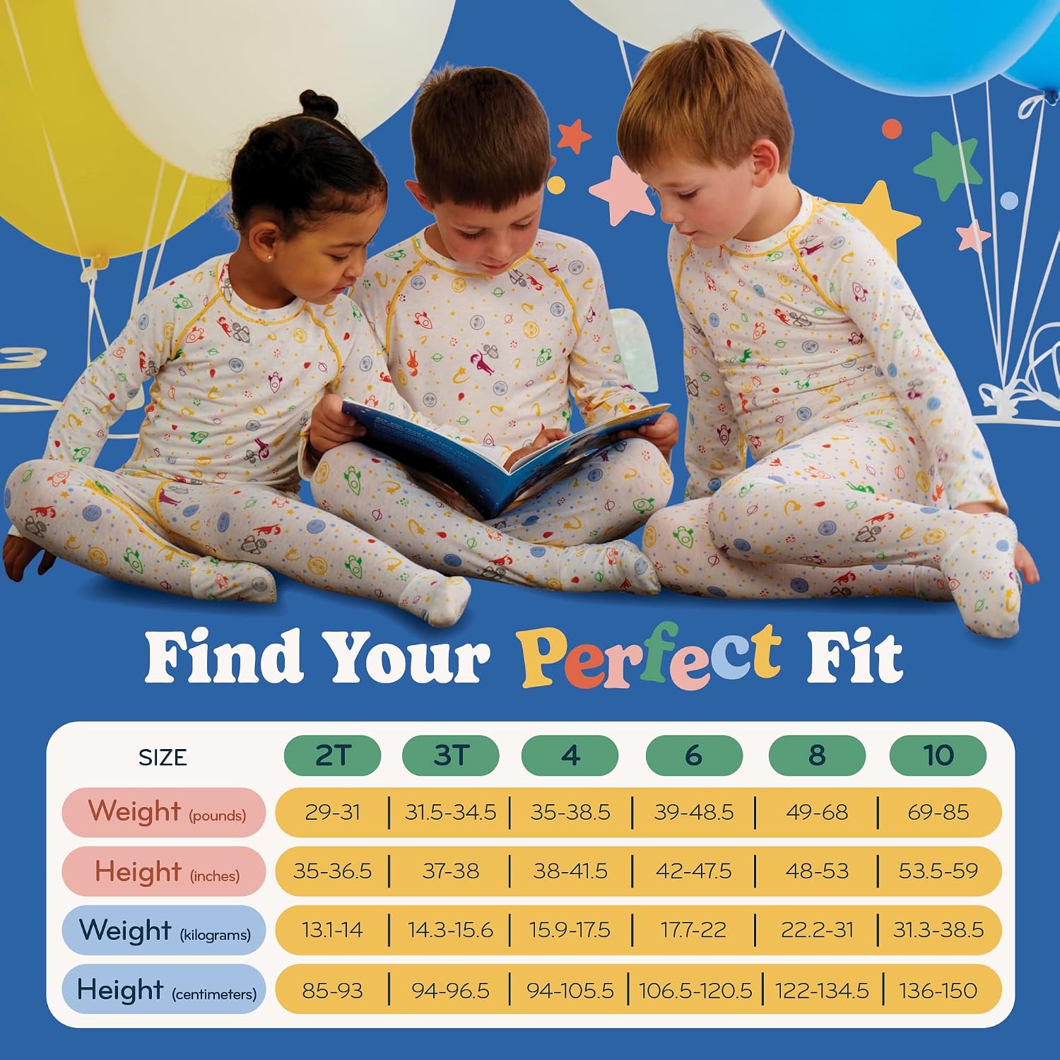 Soothems Eczema Footie Pajamas for Kids - PJs Shirt + Bottom - Moderate to Severe Eczema Treatment for Kids - Eczema Clothes & Sleepwear for Wet Wraps - Toddler Pajamas for Girls & Boys (2T)