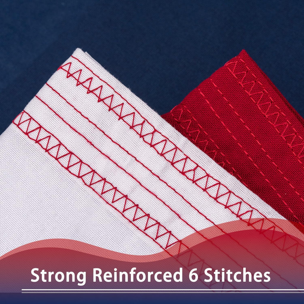American Flag 15X25 ft Deluxe Super Tough Series, Heavy Duty Spun Polyester, 6 Brass Grommets, All Weather Extra Large US Flag USA High Wind with Embroidered Stars, Oversized Flags Outdoor Outside