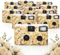 12 Pack Disposable Cameras Bulk for Wedding 35 mm Single Use Film Cameras with Flash for Wedding Reception Guests, Baby Shower, Bridal Shower, Anniversary(Yellow Rose)