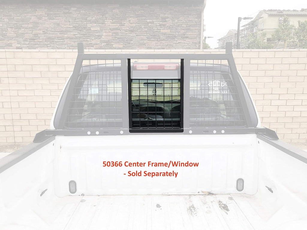 MaxxHaul Adjustable Truck Headache Rack - Fits 62' to 76.5' Beds - No-Drill Bolt-On Stake Pocket Mount - Steel Grid Screen (50257)