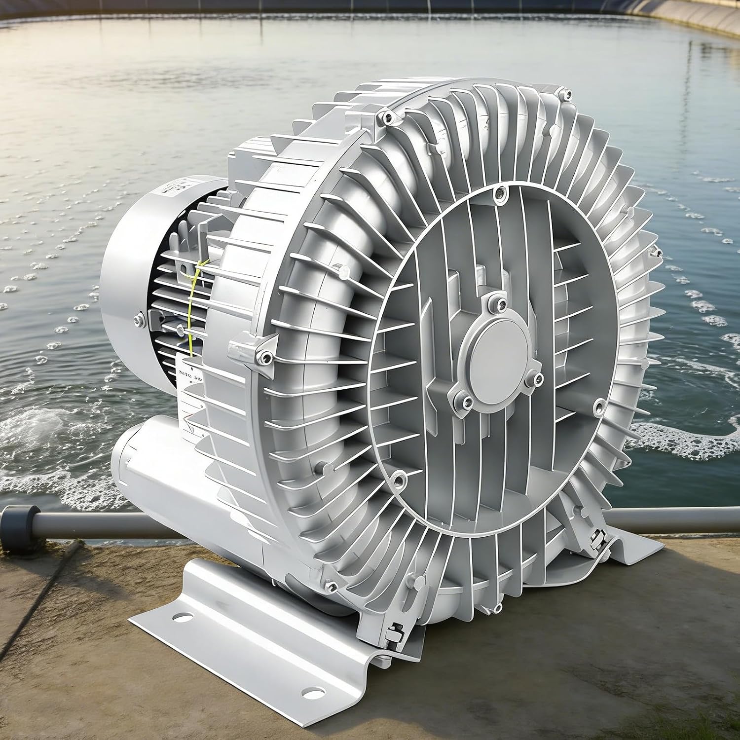 Single Phase Turbine Blower 220V,1500W 2200W Industrial Vacuum Pump,High-Pressure Vortex Ring Blower,Regenerative Air Pump,for Air Blowing/Suction 2200W
