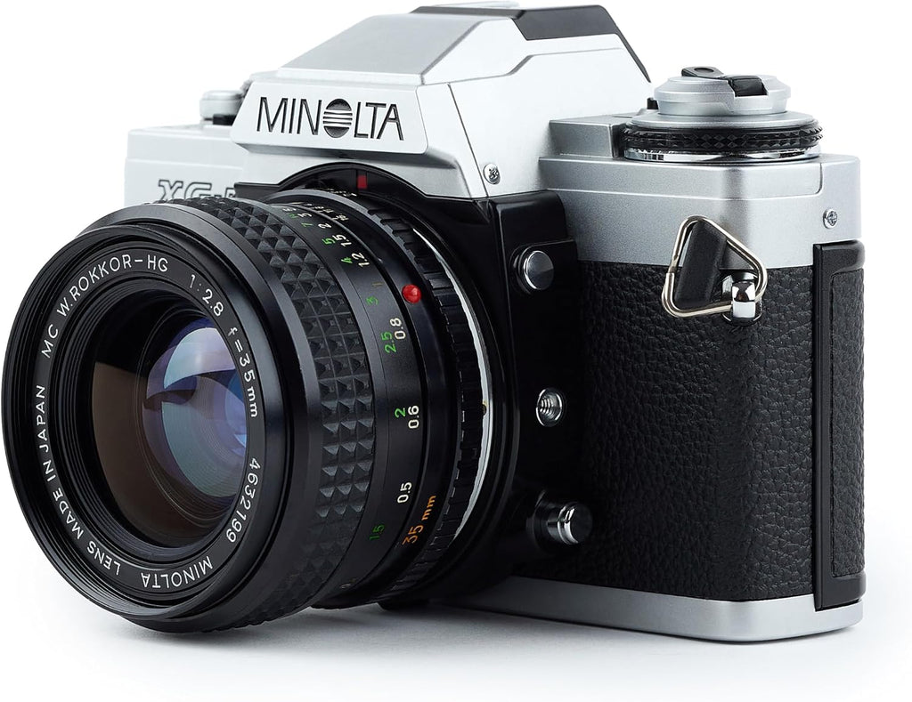 Minolta XG-M Manual Focus 35MM SLR Film Camera with MD Mount Zoom Lens, Compatible with Color & B&W Film, Manual & Auto Shutter (Renewed)