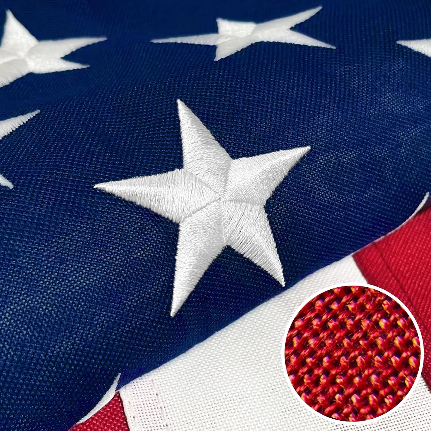 Premium American Flag 8x12 Ft TearProof Series for Outside, Heavy Duty Outdoor，Longest Lasting, Super Tough Fade Resistant Spun Polyester, High Wind US Outdoor Flags Embroidered Stars, Sewn Stripes, Brass Grommets