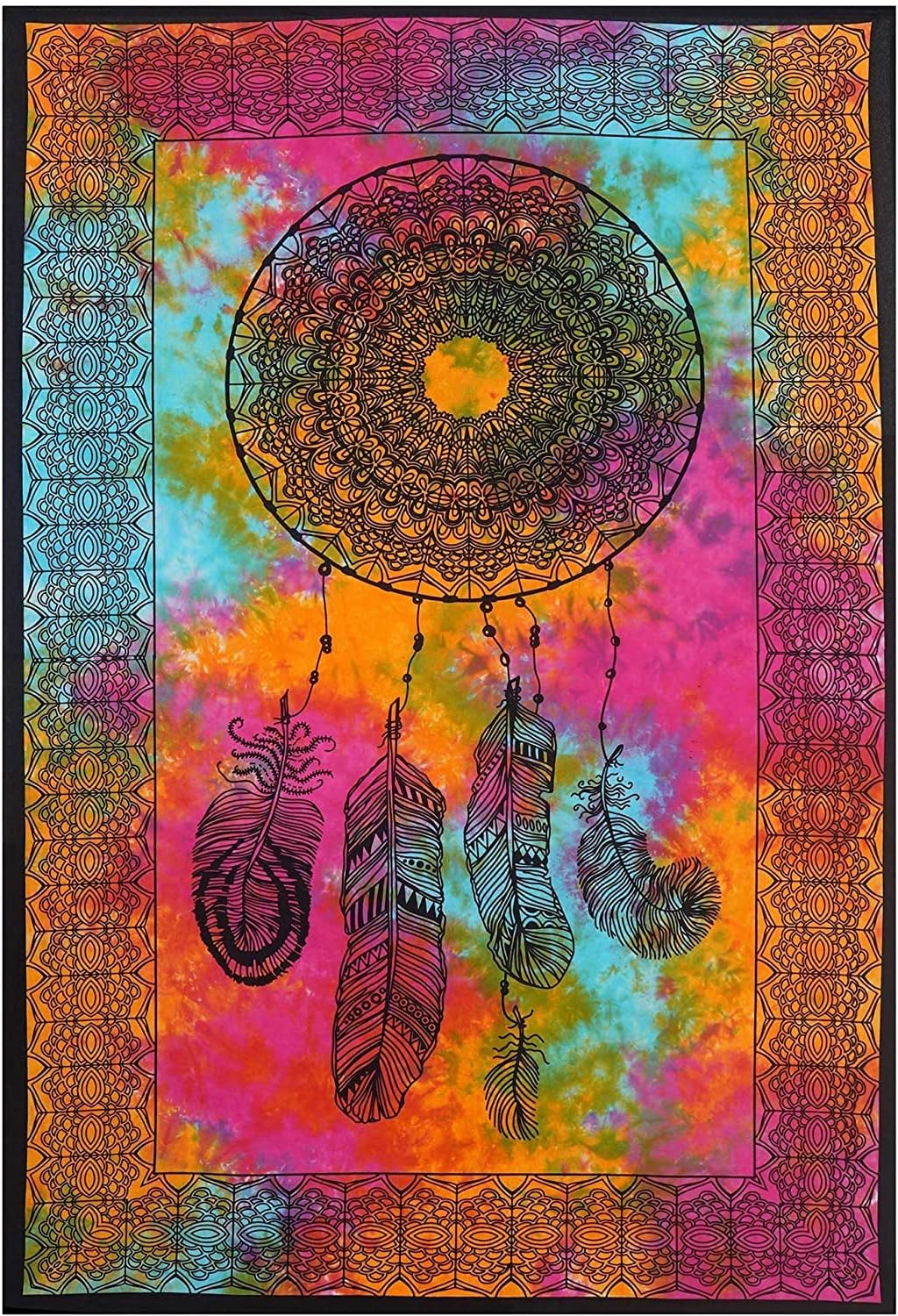 Marubhumi Wholesale Lot of Cotton Mandala Wall Hanging Tapestry Poster Bulk (100 PCS LOT, 40x30 Inches)