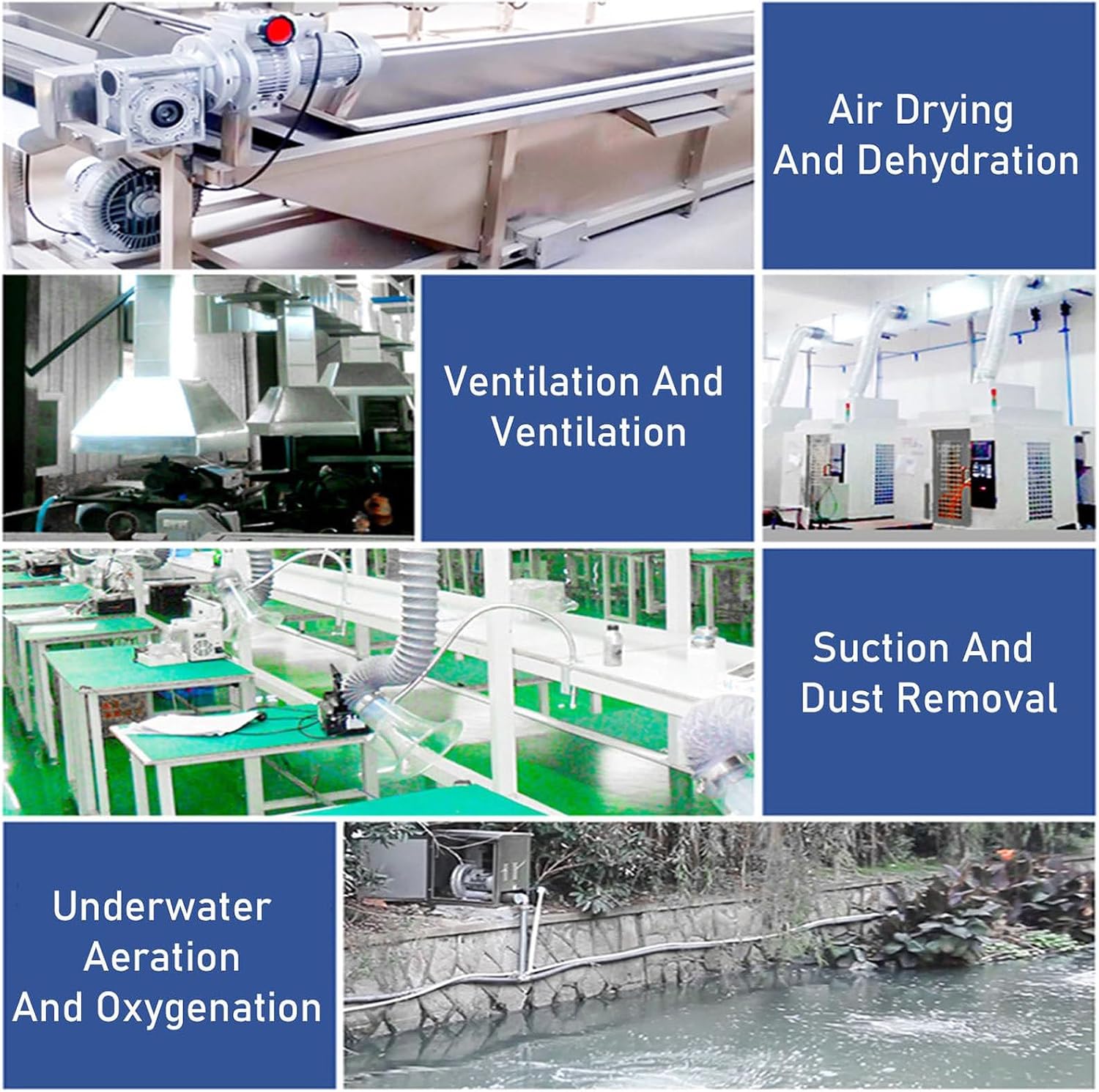 Regenerative Blower,Single Phase High-Pressure Vortex Ring Blower,Side Channel Blower,Sewage Aeration Vortex Blower,Industrial Vacuum Pump,750W/1.01HP