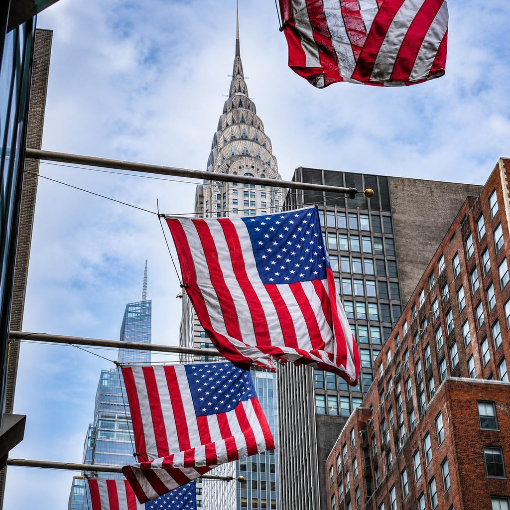 American Flags for Outside 3X5 (Pack of 3) - 3x5 Flag with Embroidered Stars and Sewn Stripes, Heavy Duty, All Weather, Made in USA for High Wind