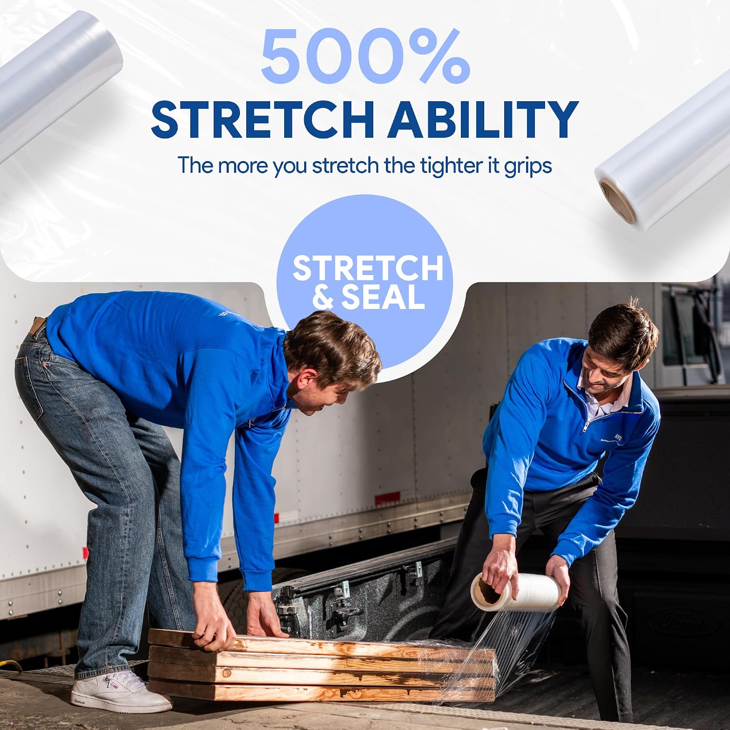 International Plastics Co. 18' Plastic Stretch Film/Wrap 1200ft 500% Stretch Clear Cling Durable Adhering Packing Moving Packaging Heavy Duty Shrink (18' - 17' Styles, 8 Pack)