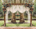 Bohemian Macrame Wedding Backdrop Decor Boho Chic Macrame Wall Hanging Style Macrame Tapestry Macrame Curtain & Macrame Arch (W 100 X L 95)
