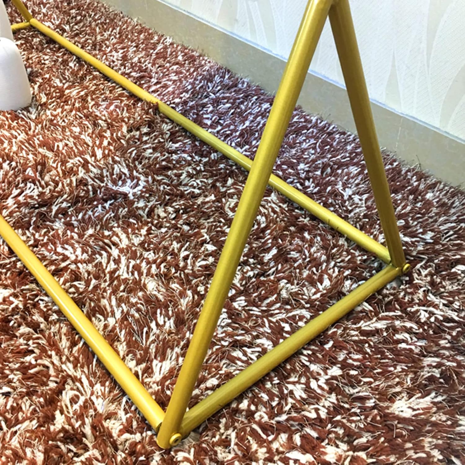 Mlaea Free-Standing Garment Rack, Portable Single-Pole Hanging Rail, Garment Rack for Hanging Clothes, for Bedroom, Clothes Shop, Balcony,Gold, 150cm(Size:80 * 42 * 150CM,Color:Gold)