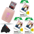 Fujifilm Instax Mini Link 3 Smartphone Printer with Instax Mini Films and Free Bonus Microfiber Cleaning Cloth... (Rose Pink, 3 x Twin Pack (60 Sheets))
