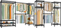 Ulif E11 and E7 Garment Rack Bundle, Metal Freestanding Clothes Rack and Closet Storage Organizer System with Shelves and Expandable Hanger Rods, Closet System Wardrobe for Hanging Clothing