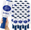 International Plastics Co. 5' Plastic Stretch Film Wrap with Rotating Handle 1000 feet 500% Stretch Ability (36 Pack, 5' Spinning Handles)
