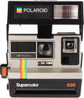 Polaroid 635 Supercolor Instant Print Camera – Silver Grey Rainbow Vintage | Built-In Flash | Uses Polaroid 600 Film (Renewed)