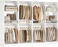 Unikito 100' Closet System, 8.3FT Wood Closet Storage Organizer with 8 Hanging Rods, Adjustable Large Walk in Wardrobe Closet Tower, Sturdy Clothes Garment Rack, Easy Assembly, Set of 4, White