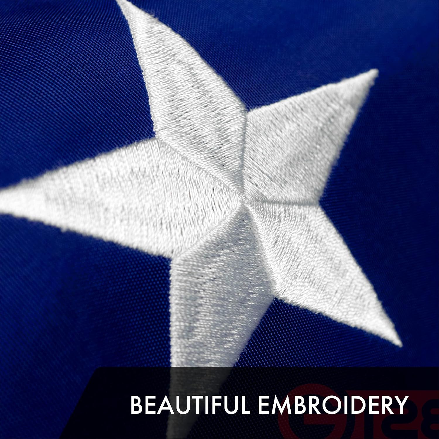 G128 American USA Flag | 10x15 Ft | ToughWeave Series Embroidered 300D Polyester | Country Flag, Embroidered Stars, Sewn Stripes, Indoor/Outdoor, Brass Grommets