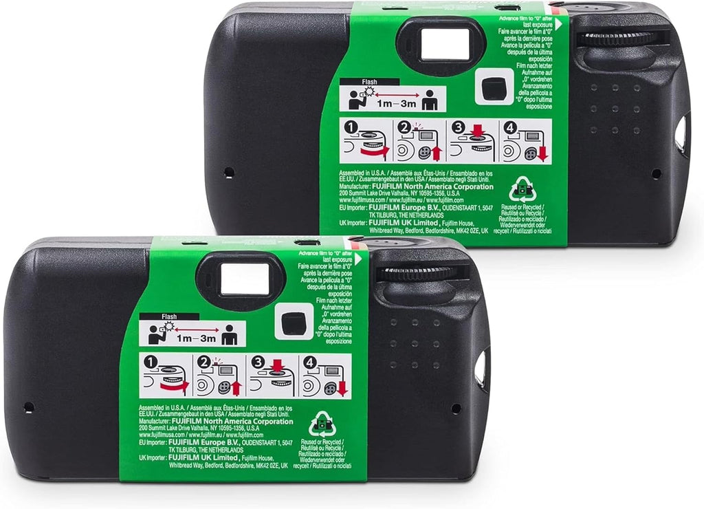Fujifilm QuickSnap Flash 400 One Time Use 35mm Camera with Flash, 27 Exposures, 8-Pack