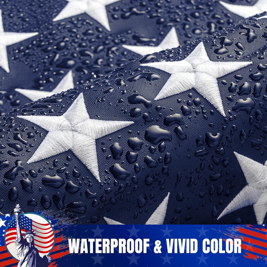 GYaozii 10x15Ft American Flags for Outside, Heavy Duty US Flag TearProof | High Wind Resistant and WaterProof USA Flag with Embroidered Stars, Sewn Stripes, Brass Grommets